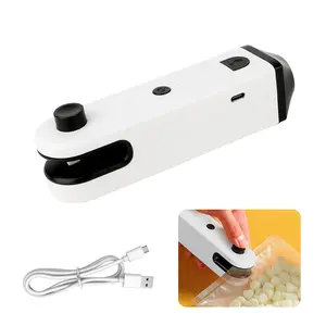 Mini snack bag sealing machine,2 in 1 heat USB rechargeable snack bag selaer,plastic Electric bag sealers, keep food fresh. Portable Sealer Picnics.
