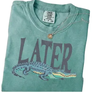 Comfort Colors Later Gator Vintage 90s T-Shirt, Retro Style Shirt, Funny Graphic Alligator Tee, Gift For Him Or Her