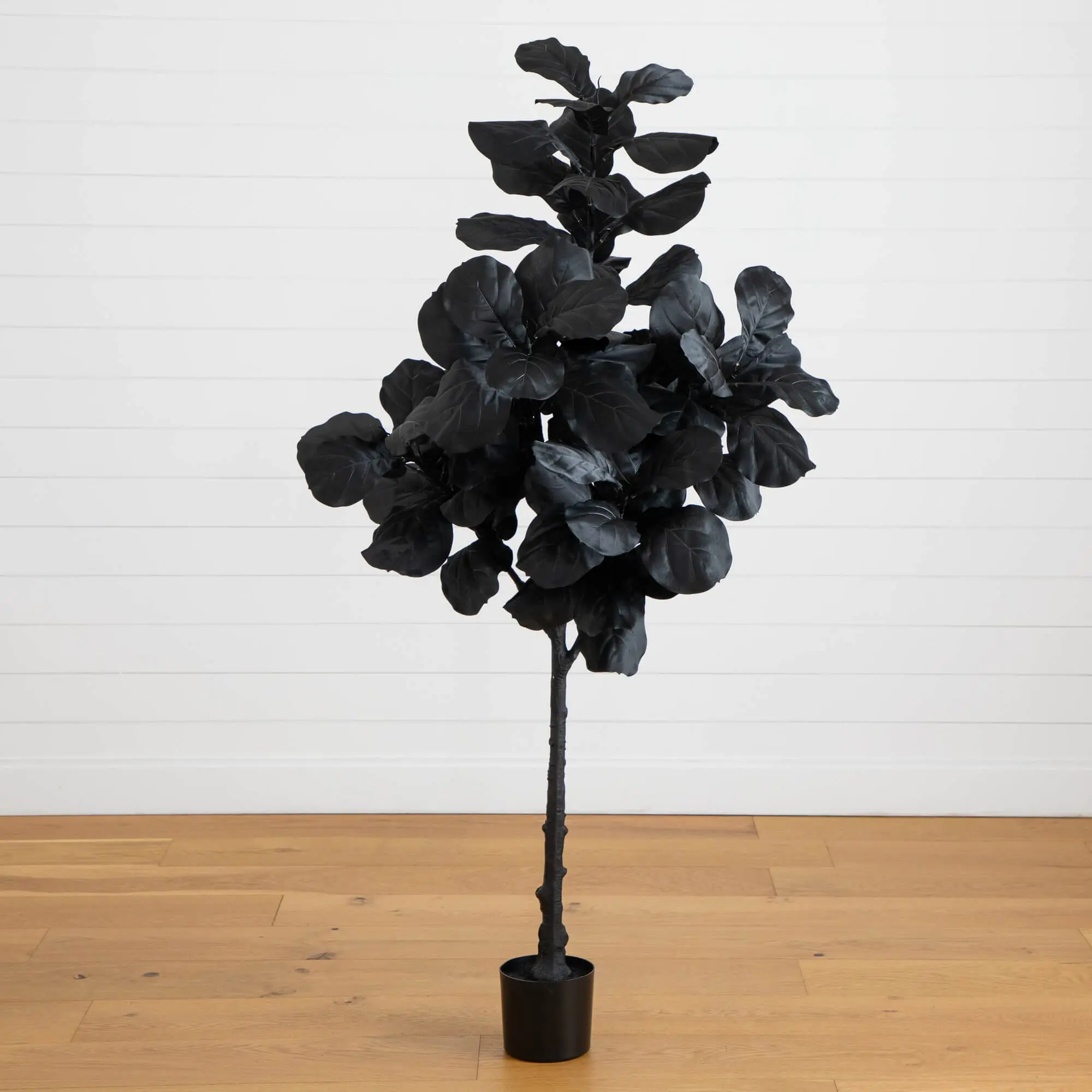 6-ft Popular Decorative Synthetic Fiddle Leaf Tree - Crafted, Bendable Branches, Trendy Plant Design Artificial Trees, Harvest-Themed Cozy Spooky Indoor Halloween Home Decor Supply
