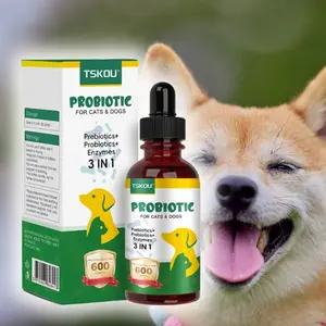 TSKOU 3 in 1 Probiotic Drops for Dogs and Cats Support Nutrient Absorption and Healthy Gut Flora 1oz