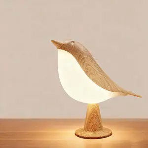 Cute Bird Table Lamp Touch Night Light Cordless Bedside Lamps Desk Lamp Dimmable USB Rechargeable Battery Nightstand Lamps for Bedroom Bird Decor Gifts with Touch Control & Dimmable Brightness