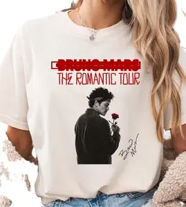 Bruno The Romantic Tee, Mars 2026 New Album T-shirt, The Romantic Tour Merch Tee, Fan Mars Shirt, Unisex Y2K Cotton Tee, R&B Music Top, Graphic Tees, Concert Outfits, Fan Mars Gift