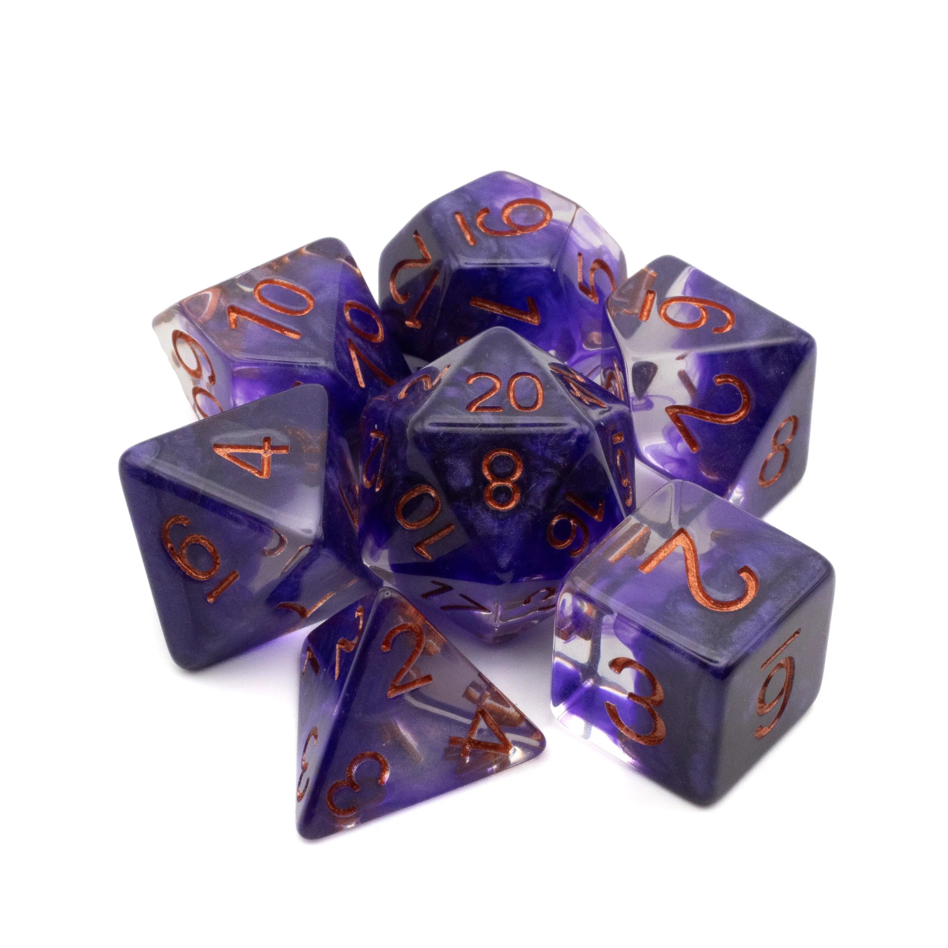 Purple Fog Cloud Dice Set
