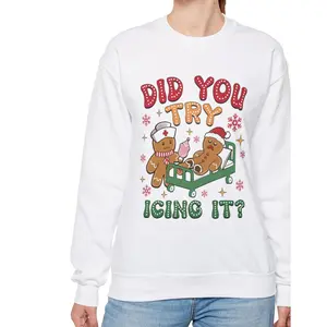 Funny Gingerbread Nurse Christmas Sweatshirt Unisex Heavy Blend™ Crewneck Sweatshirt