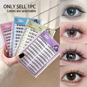Natural Transparent Sunflower False Eyelashes, Dense Lazy Segment Design, Easy Application, Perfect Gift for Women & Girls