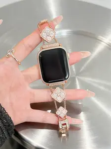 Luxurious and sparkly women's watch band, compatible with iWatch Series 1-10/SE/Ultra, suitable for iWatch sizes 38/40/41/42/44/45/49 mm, a stylish replacement watch band for women (watch not included) Smart Watch Accessories