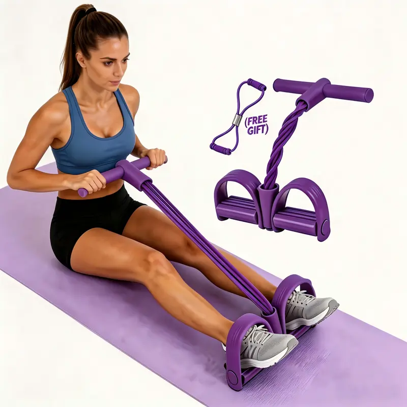 $1.99 6-Tube Pedal Puller (Free Figure-8 Resistance Rope Gift) - Compact Exercise Device Resistance Bands, Cost-Effective Workout, Full Body Workout Home Gym Equipment, Outdoor Fitness Gear