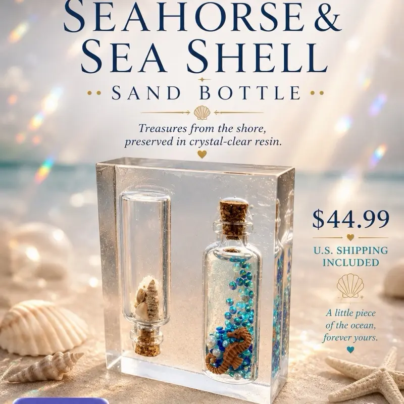 Seahorse & Seashell Sand Bottles