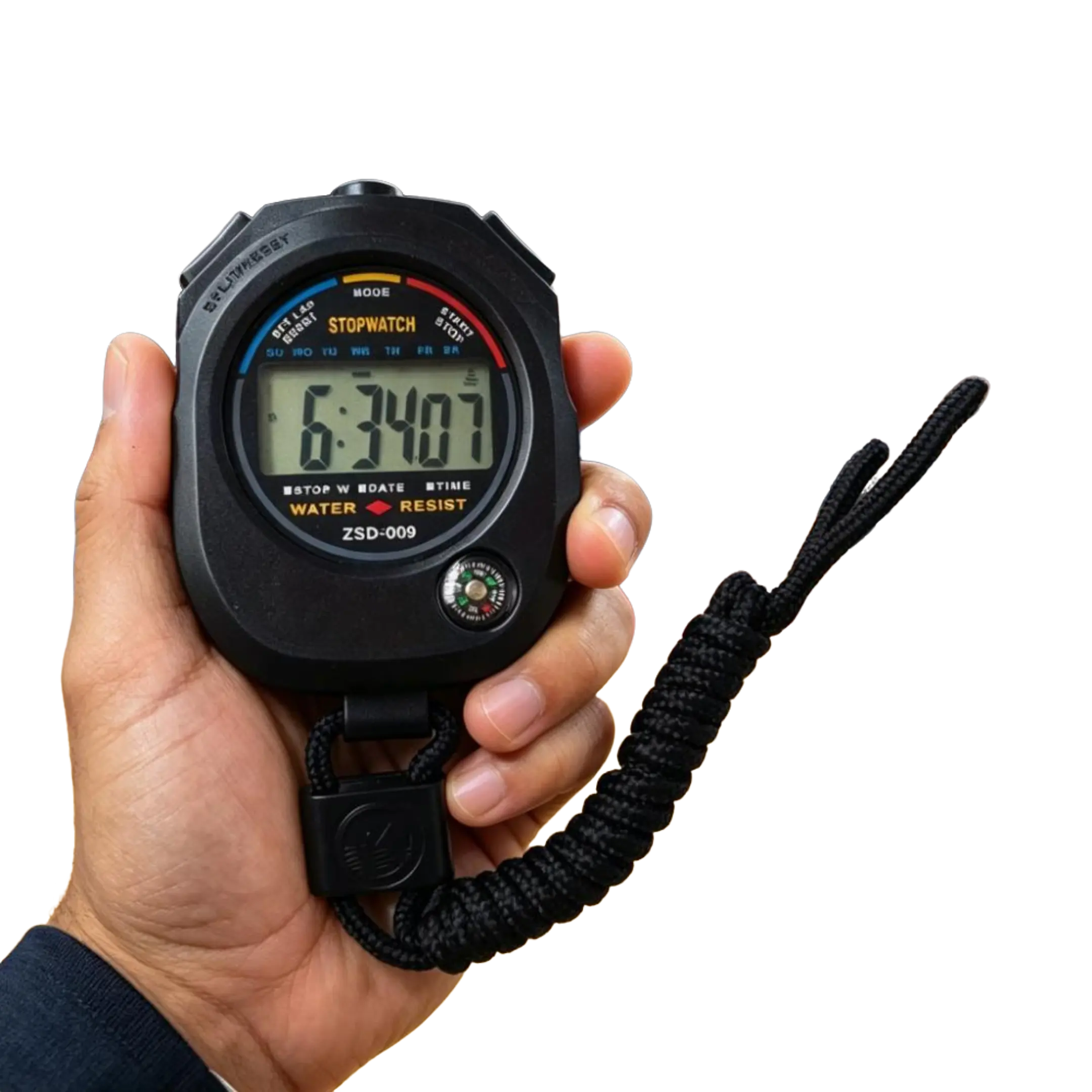 Waterproof Handheld Digital Sports Stopwatch, Precision Electronic Device with Digital Display & Lanyard, Kitchen Timer for Runners & Swimming Coaching, Digital Timer Display
