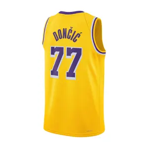 2026 D0ncic #77 Yellow Swingman Basketball Jersey full logo – Icon Edition - Retro Street Pro Style Hoop Fan Shirt