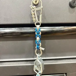 Byzantine Weave Glove Clip - Stainless Steel Wire Snap