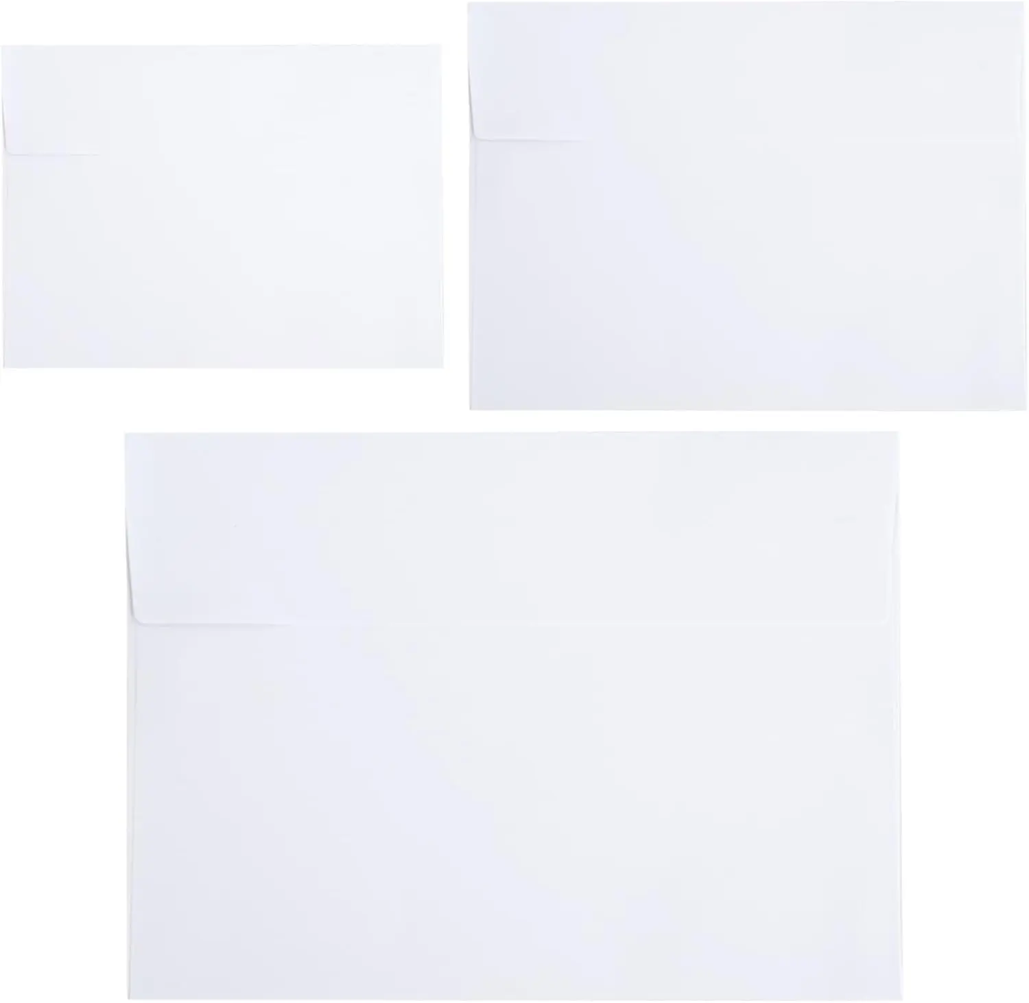 50 Pack 4x6 White A4 Envelopes - Self Seal for Weddings, Invitations, Greeting Cards, Mailing, Photos