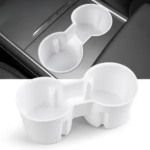 Center Console Cup Holder Insert Designed for Tesla Model 3/Y 2021-2024(Not for Model 3 Highland 2024),Tesla Center Conosle Accessories White