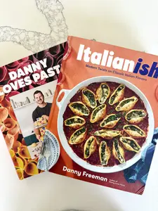 Signed copies of Italianish and Danny Loves Pasta - Both of Danny Freeman's Cookbooks!