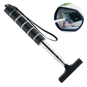 Retractable Car Rearview Mirror Wiper Portable Rainy Cleaning Supplies 1 Count Glass Rain Cleaning Tool for Clear Visibility Car Detailing Accessories