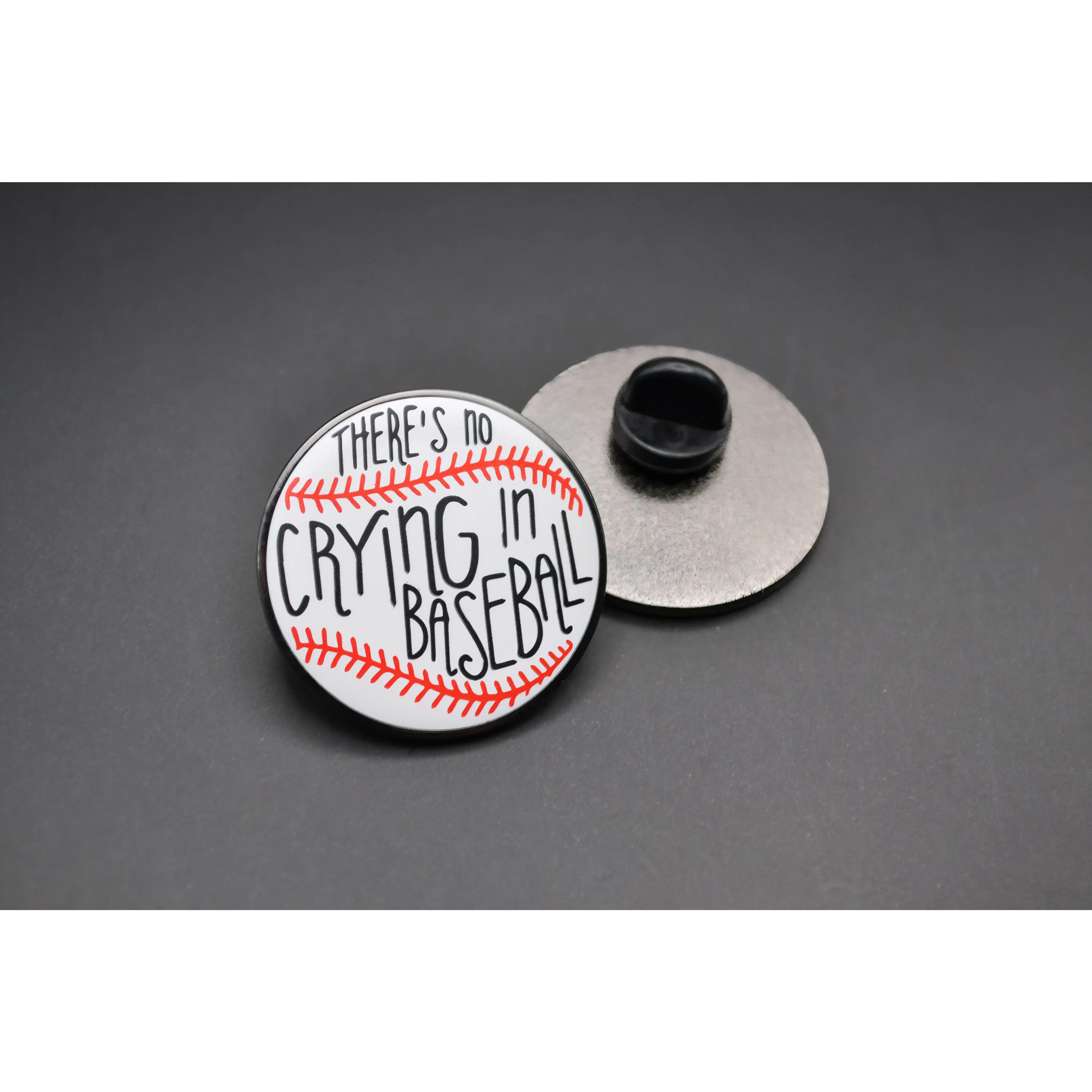 There's No Crying In Baseball Metal Pin