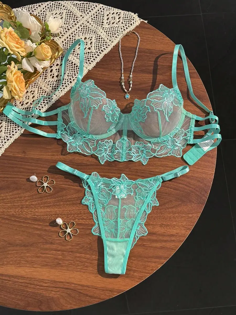 Women Tone Sexy Lingerie Set - Premium Lightweight Mesh Bralette & Panty Set Soft Breathable  Sleepwear!!!