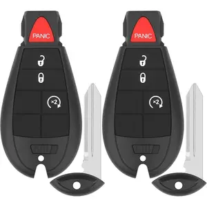 Suitable for 2013-2021 Dodge 1500/2013-2018 Car Keyless Entry Remote Key Replacement, 4 Buttons, 2 Pieces