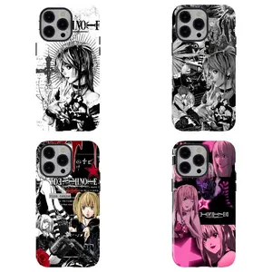 Death Note Misa Amane Retro Comic Style Phone Case, Dark Collage Design, Shockproof Protective Cover, Christmas Gift Edition for iPhone 16/15/14/13/12/11/17 ProMax Plus for Samsung phones an excellent choice for Thanksgiving.A gift for the fan