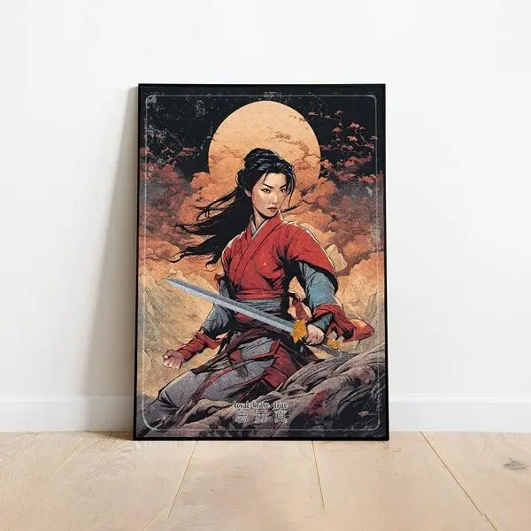 Mulan Comic Book Poster Print A3 A4 A5 Vintage Art Decor For Fans