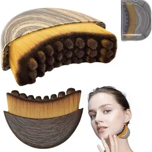 Women's Lymphatic Facial Brush Set, Facial Roller, Stainless Steel Contouring Scraper, 1 Piece Body Care Tool, Ideal for Skin Detox & Massage, Lymphatic Drainage Tool