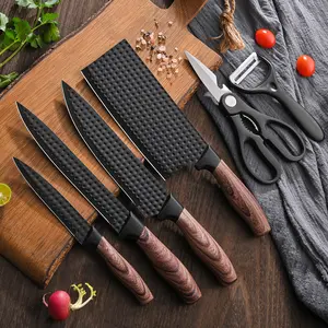 1 piece/6 pieces kitchen knife set, chef's special, cutting knife, chopping knife, fruit knife, multi-purpose scissors and fruit knife, cooking knife set that meets the health of the human body, suitable for home, kitchen, cooking, birthday gift