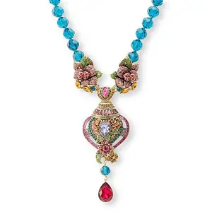Heidi Daus Spring Awakening Floral Multicolored Crystal Necklace