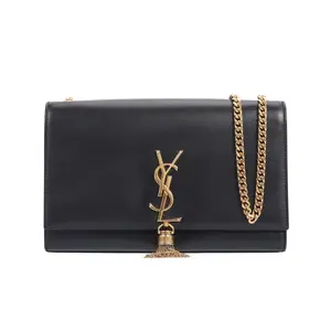Pre-owned Yves Saint Laurent Calfskin Shoulder Bags Saint Laurent Kate Black 27230870 hz