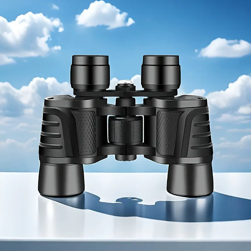 Compact 10x50 High Power Binoculars for Adults, Ideal for Long-Distance Viewing, Sports, and Bird Watching, Includes Case and Strap, Compact Design