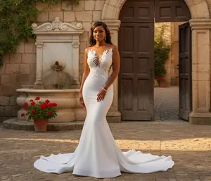 White Snowflake Wedding Gown