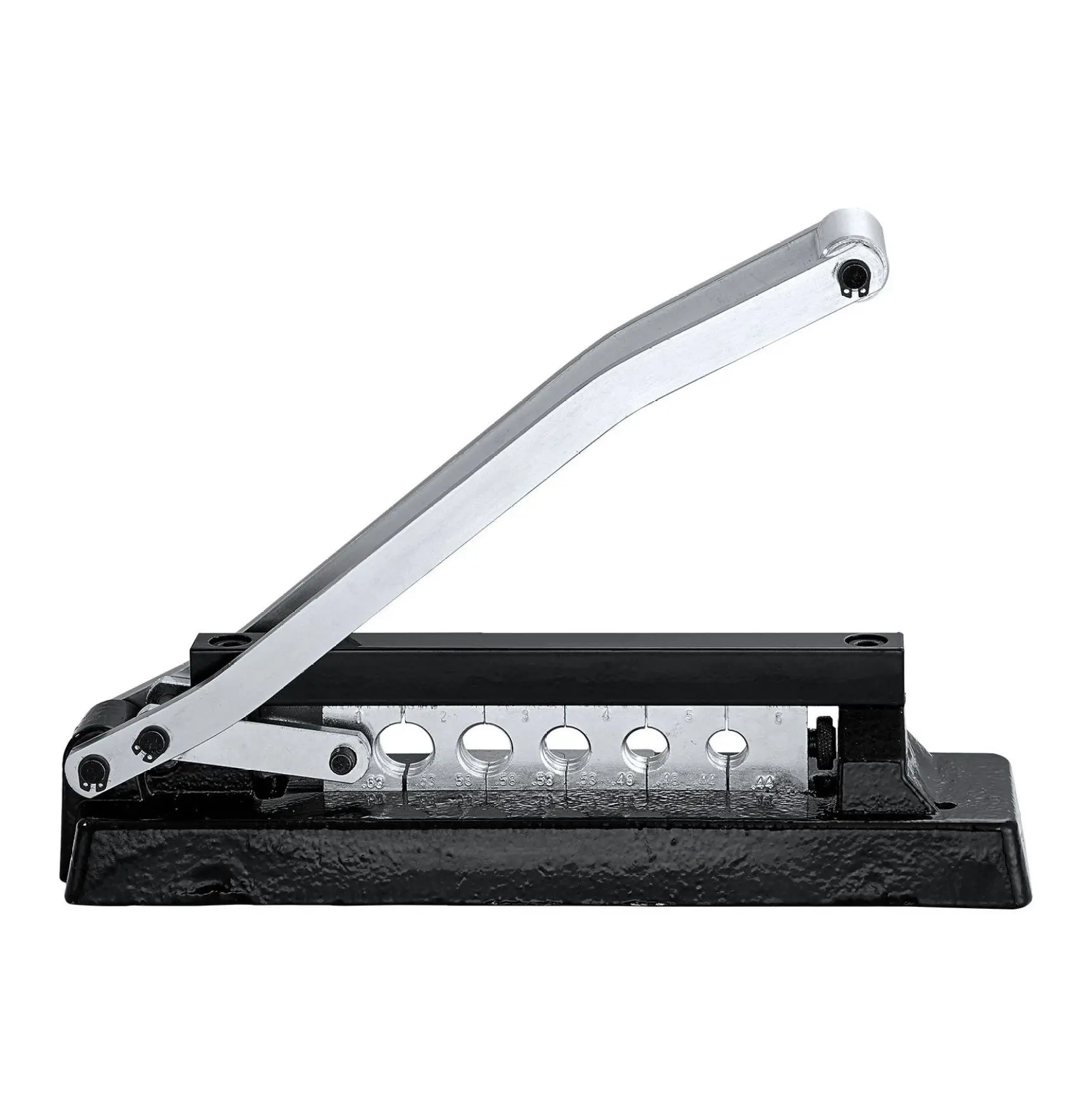 Hose Crimper Tool - Heavy Duty Bench Crimping Tool with 100 Ferrules 0.593" & 0.625" ID, 0.44"-0.63" Range for Air, Torch & PVC Hoses 0.44-0.63 inch