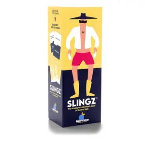 Slingz Party Game by Blue Games, Fast-Paced Fun for 2-7 Players, Ideal for Ages 10 and Up, Engaging Word Card Game