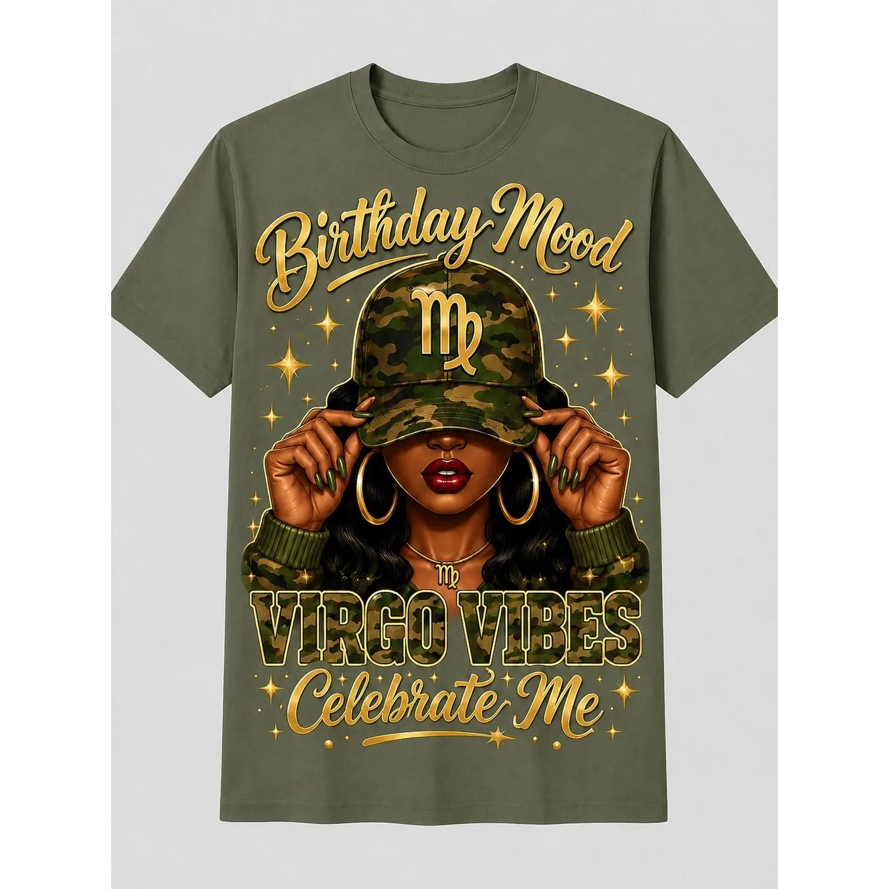 Short Sleeve, Graphic Print T shirt, Birthday Mood Tee, Virgo Vibes Top, Astrology Themed Shirt, Casual Crew Neck Tee, Stylish Graphic Top, Comfortable Everyday Wear, Trendy Summer Fashion, Versatile Graphic Tee, Women Fashion Top, Stylish Casual Tee