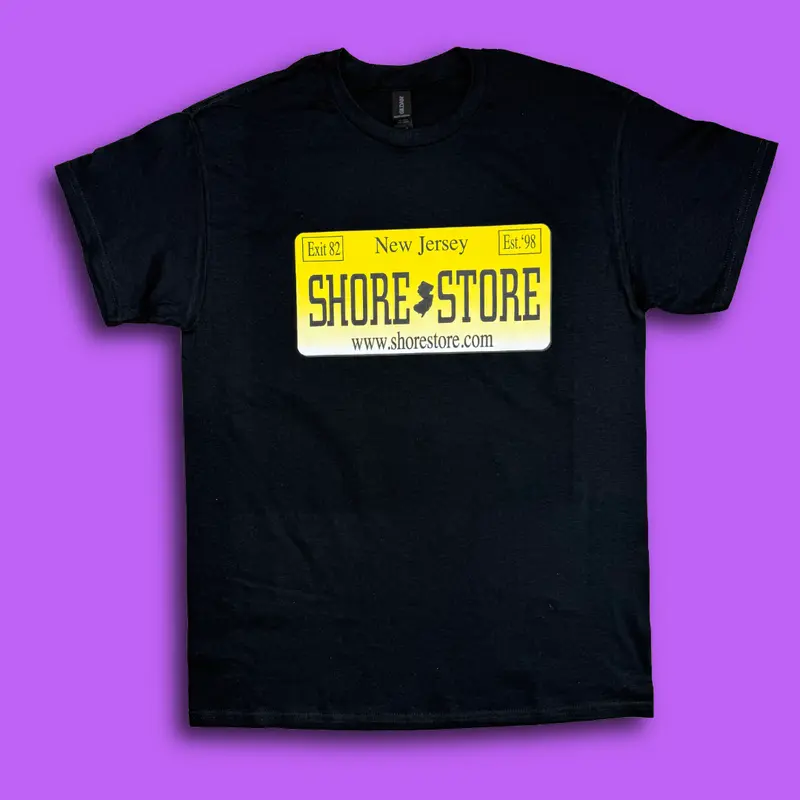 Shore Store Men's Licensed Plate Graphic Print Round Neck Short Sleeve Tee - Casual Menswear Soft Cotton Athletic Basic, Unisex Classic Fit Machine Washable Streetwear Top, Available in 3XL