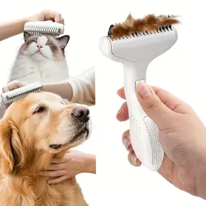 Dog Dematting Brush & Rake for Matted Fur Removal, Ideal for Doodles, Poodles, Goldendoodles, Thick-Coated Pets, 2-In-1 Dematting Tool