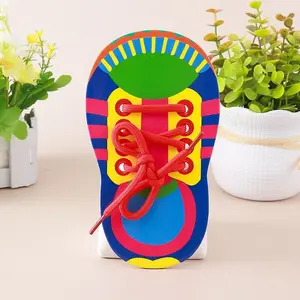 DIY Shoelaces Toys, Creative Shoelace Threading Teaching Toys, Early Learning Playtime Toys, Crafting Kit Gift