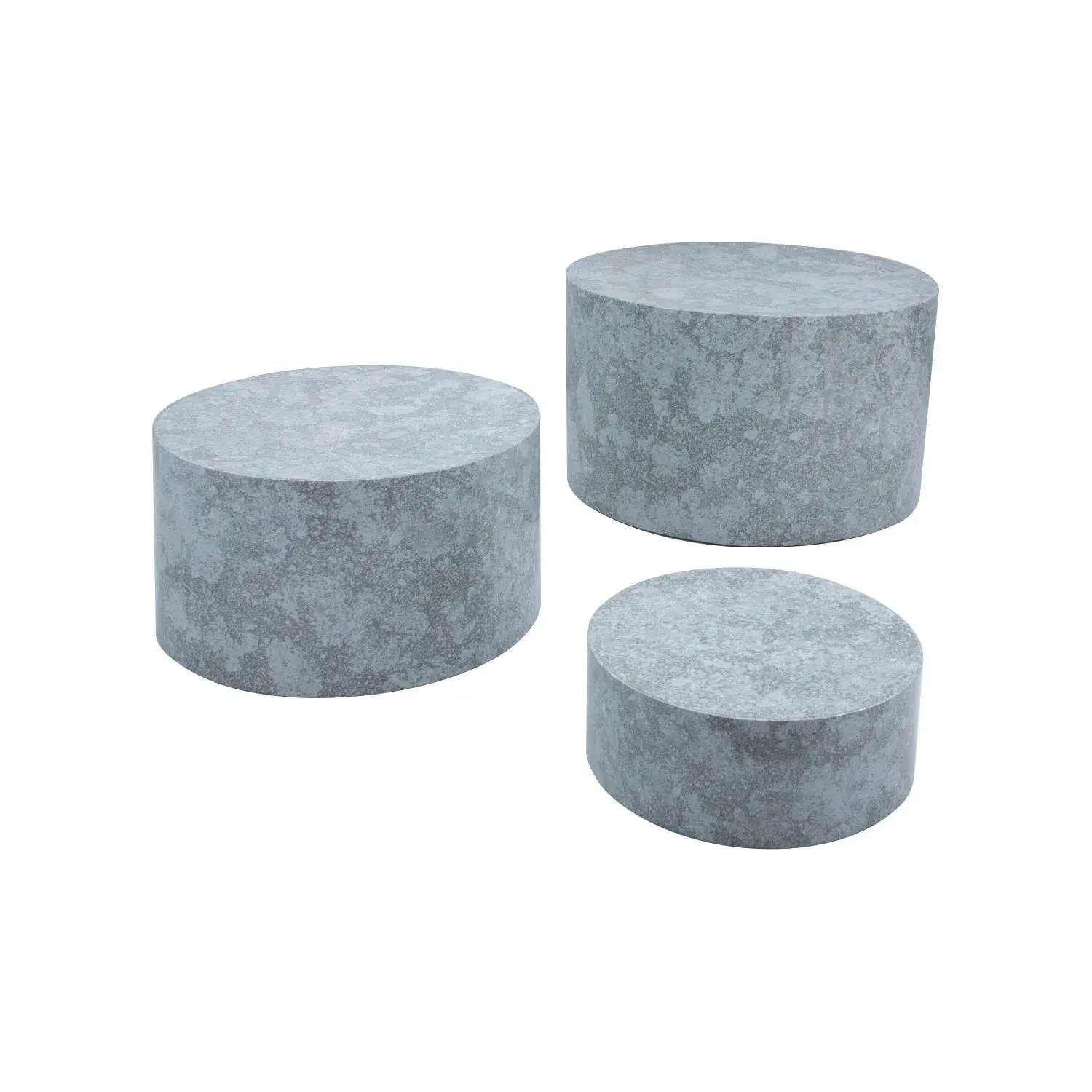 3-Pc. Faux Galvanized Treat Stand Riser Set, Cardboard Foil Display Shelf, Food & Treat Display for Weddings, Food Stand