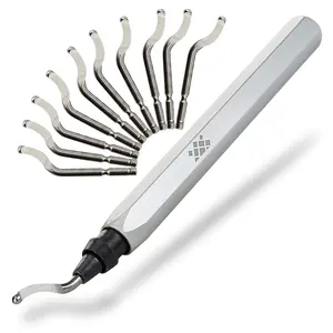 - Deburring Tool with 11 High Speed Steel Swivel  - Works on Metal, , PVC Pipes, Copper, Plastic and 3D Printed Edges - Plumbing & 3D Printing Burr Removal Reamer Tool