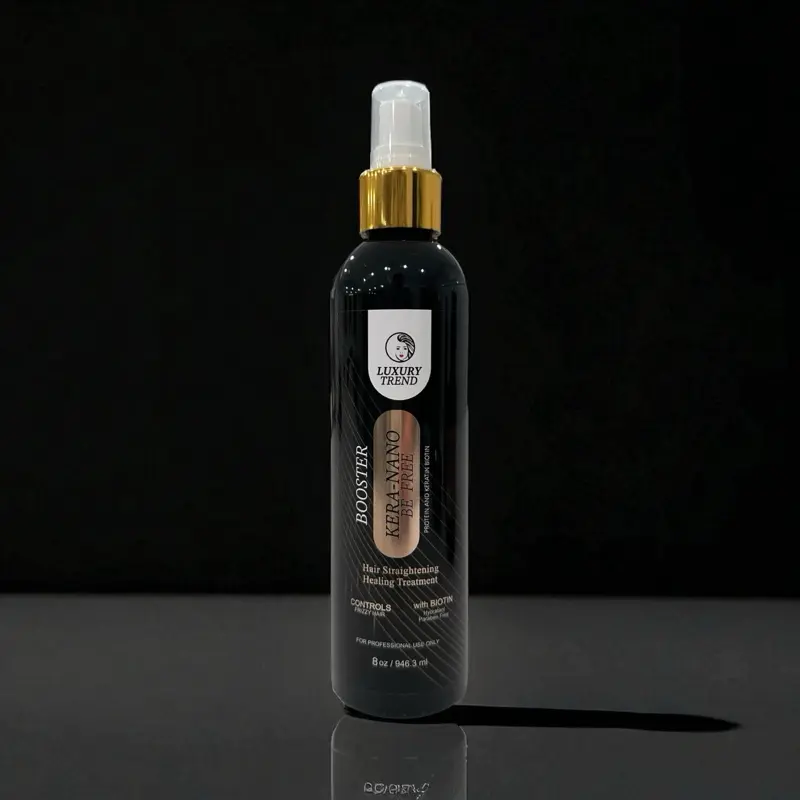 Luxury Trend Kera-Nano Anti Frizz Booster - Hair Straightening Treatment Spray for Trendy Look Glossy Chemical Damage Minimization