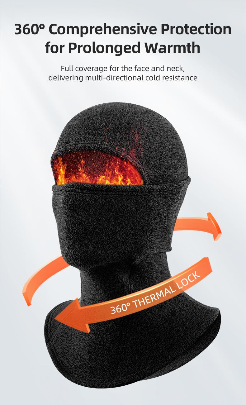 ROCKBROS Cold Weather Windproof Thermal Winter Balaclava Ski Mask Neck Warmer Hood