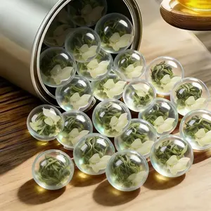 Premium Jasmine Dragon Pearl Tea, Hand-Rolled Loose Leaf Green Tea with Floral Aroma, Metal Tin, 100g Net Weight