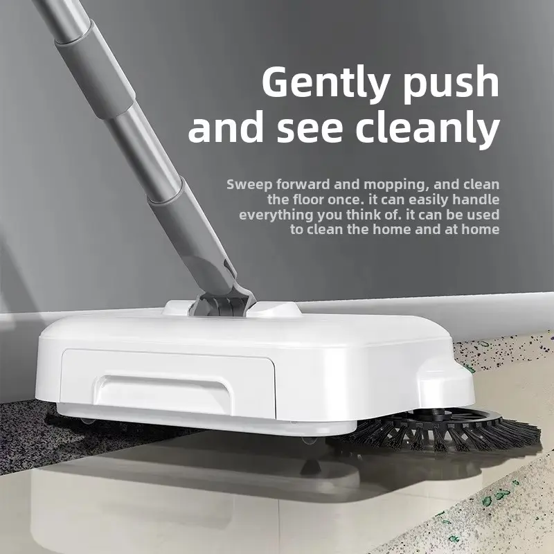 Gently Push and See Cleanly Sweep Forward and Mopping Floor Cleaner for Home Use Lightweight Manual Floor Sweeper, 2-in-1 Sweep & Mop Hand Push Cleaner, Non-Electric Broom Sweeper for Home Hard Floor Cleaning