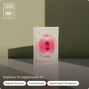 Milamend Hormone Balance Powder for Women - Supports Energy Cycles Skin & PCOS with Inositol CoQ10 & B6 - 30 Day Supply