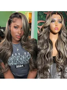 Ombre Lace Front Wig Human Hair Pre Plucked 1B/27 13x4 Body Wave Highlight Colored Lace Front Wig Human Hair highlight wig human hair Glueless Wig 180% Density Frontal Wigs Human Hair 16-32 Inch