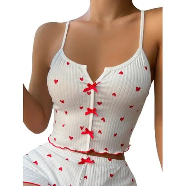 Heart Print Cami Top