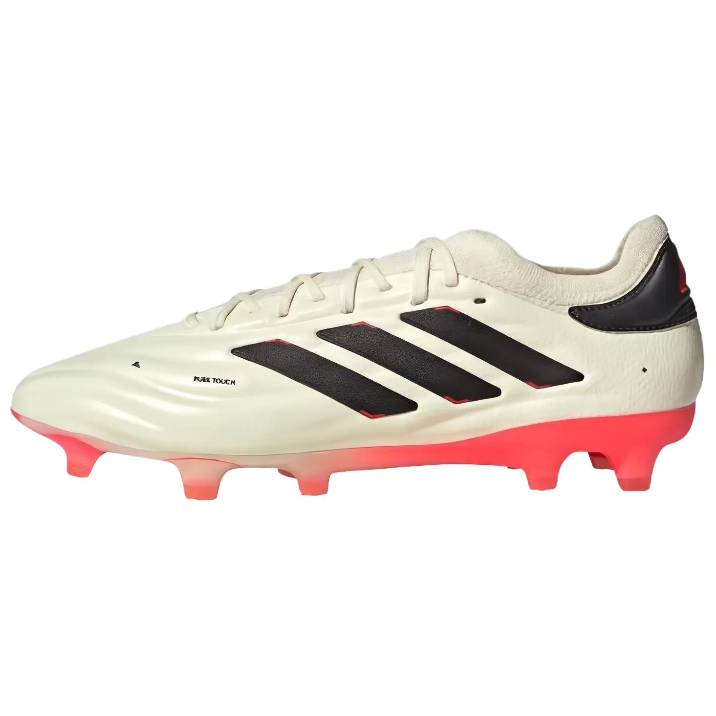 Adidas COPA PURE 2 Laced Round-Toe FG Football Cleats for Men, Women - Cushioning, Grip, Durability - White/Red Trending Maison Mihara House White Official Shoes