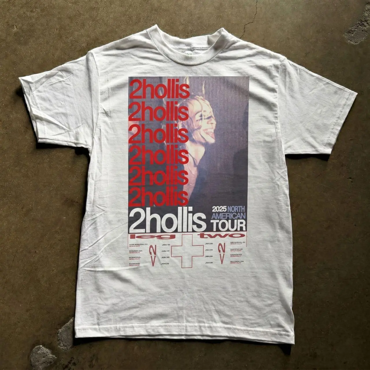 2hollis 2025 North American Tour Graphic Tee 100% Cotton