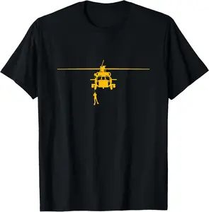 Awesome H-60 Helicopter Search and Rescue SAR Design Casual Short sleeve Cotton T-Shirt