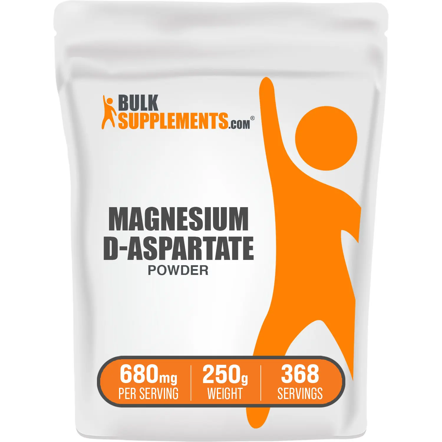 BulkSupplements Natural Magnesium D-Aspartate Powder - Dietary Supplement for Bone & Teeth Health, Digestive Support, Immune System Support - 250g, 680mg per Serving