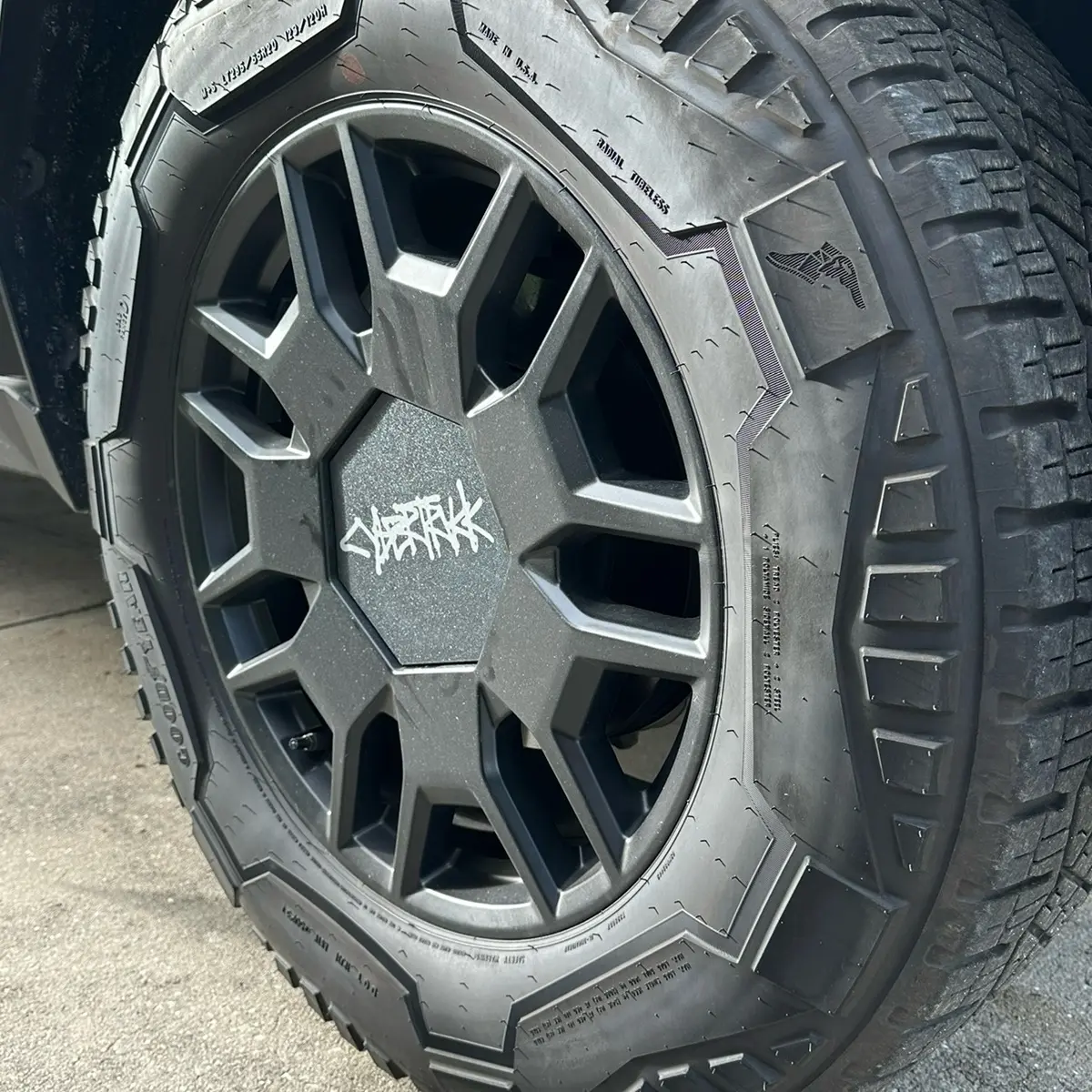 Cyber truck center caps graffiti edition